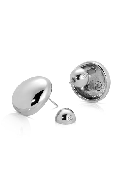 Polished Pebble Stud Earrings - 18k Gold Plated | Ettika