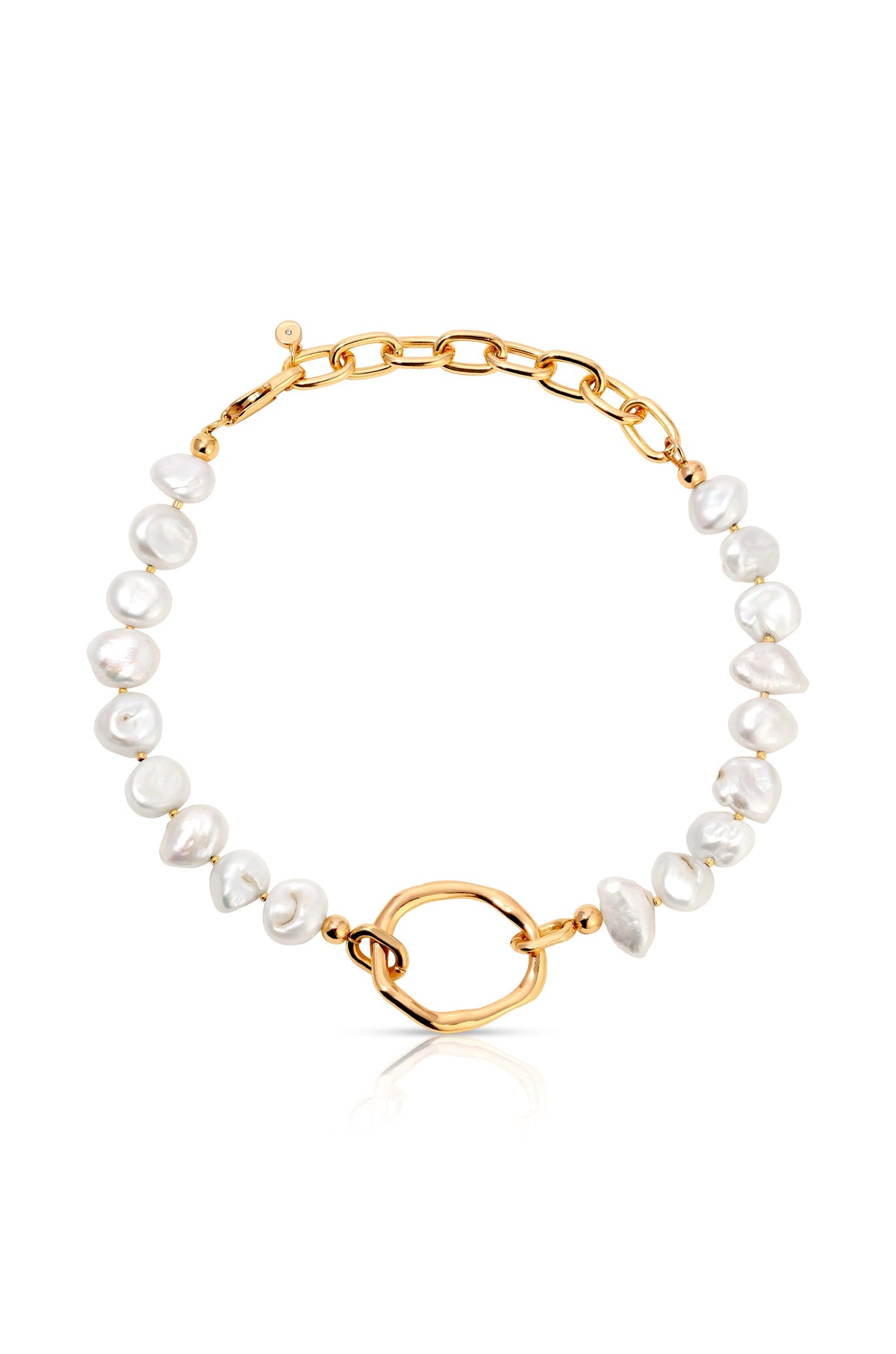 Freshwater Pearl Open Ring Choker - Freshwater Pearl | Ettika