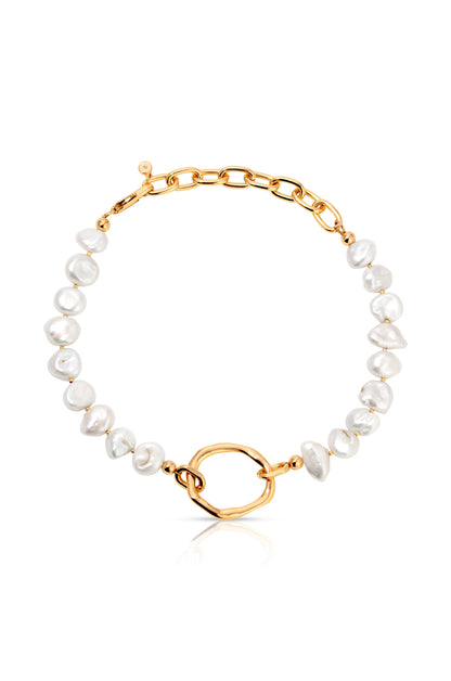 Freshwater Pearl Open Ring Choker - Freshwater Pearl | Ettika