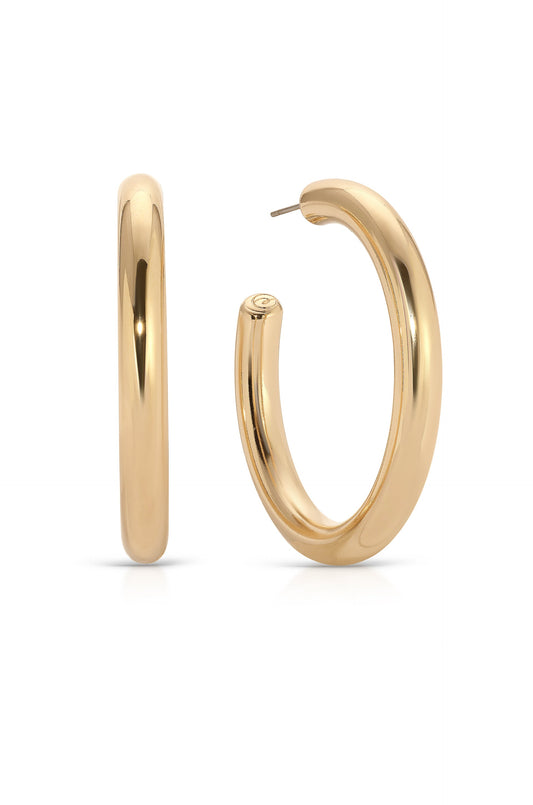 Large Thick Classic Hoops - 18k Gold Plated | Ettika
