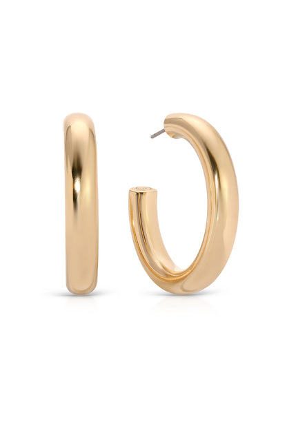 Medium Thick Classic Hoops - 18k Gold Plated | Ettika