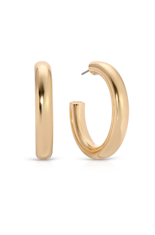 Medium Thick Classic Hoops - 18k Gold Plated | Ettika