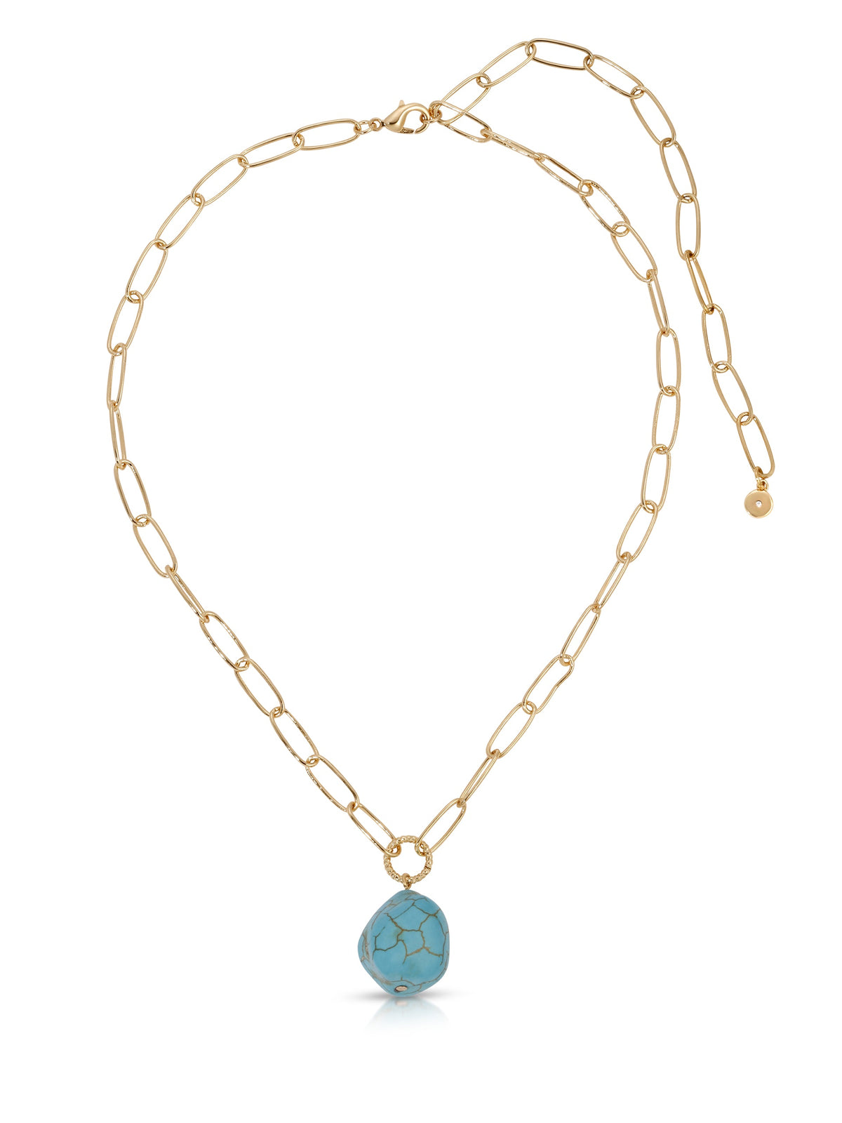 Turquoise Open Links Necklace - Turquoise | Ettika