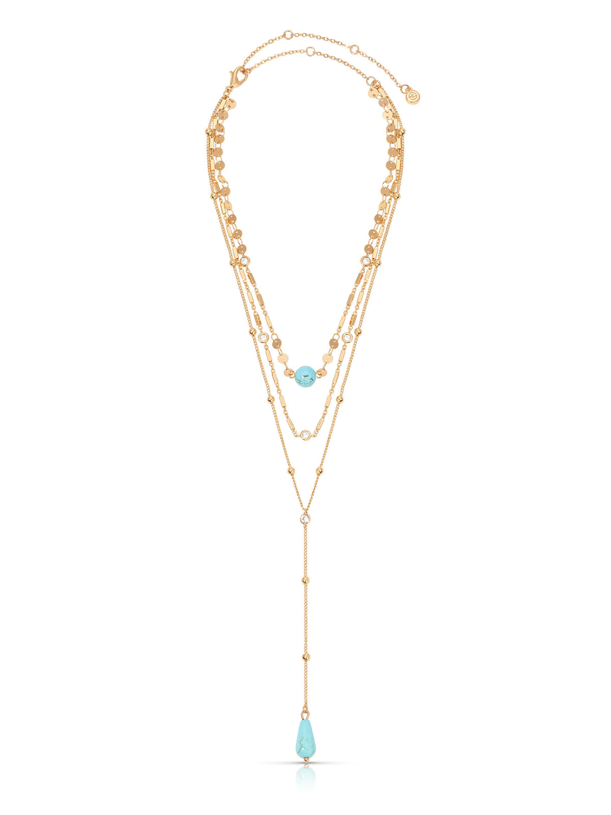 Forever Falling Turquoise Lariat - Turquoise with 18k Gold Plating | Ettika