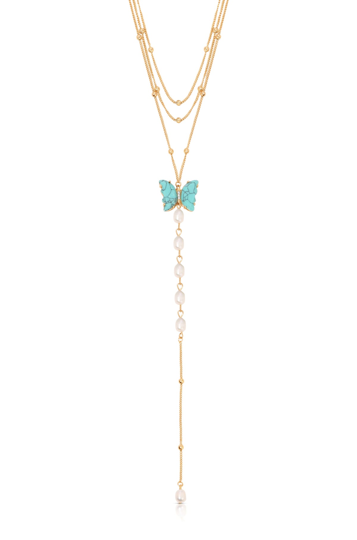 Turquoise Butterfly Lariat - Turquoise | Ettika