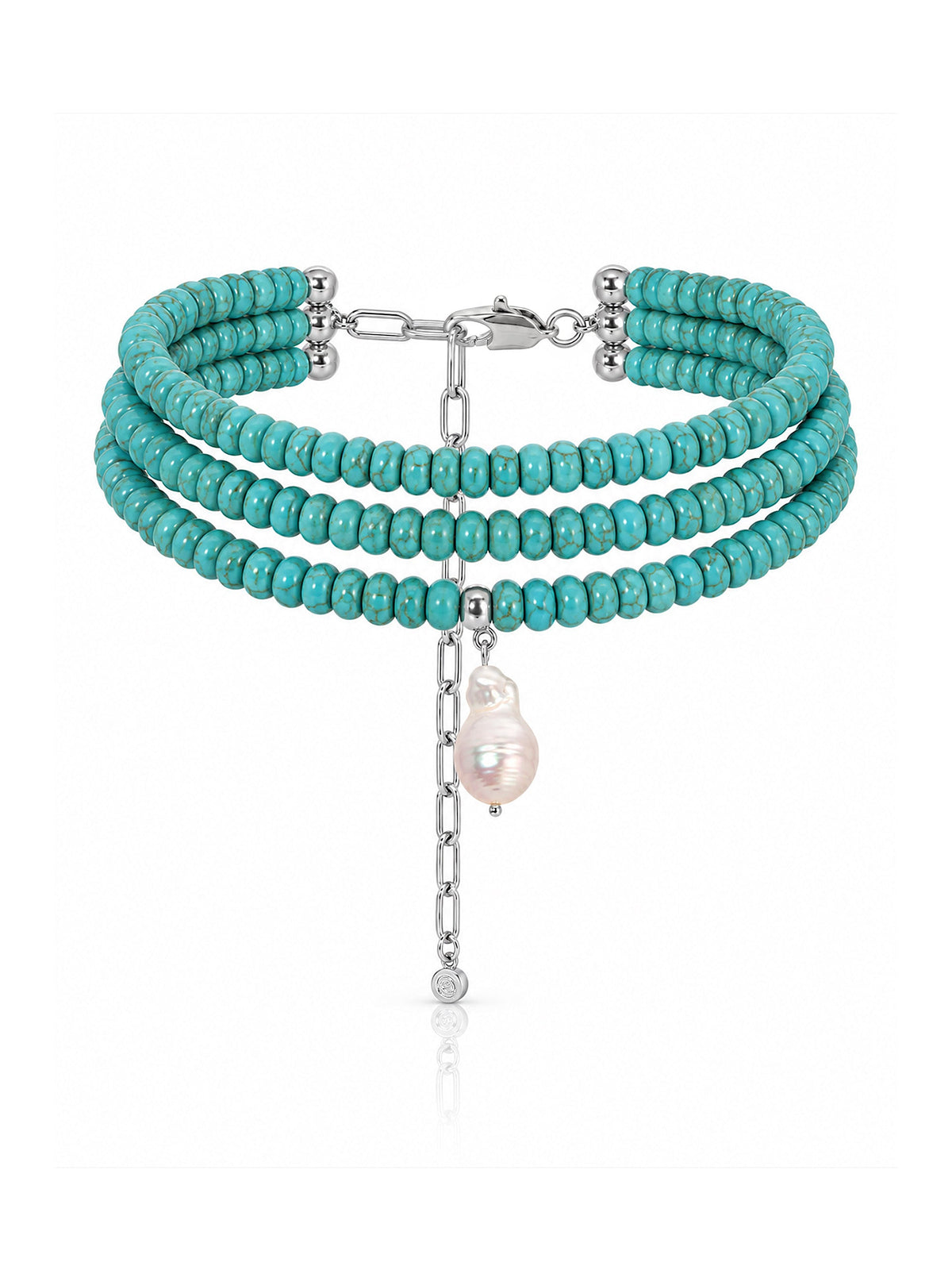 Marina Layers Turquoise Necklace - Turquoise with 18k Gold Plating | Ettika