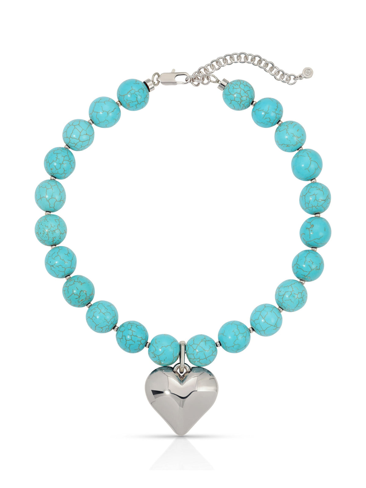 Luck and Love Turquoise Heart Necklace - Turquoise with 18k Gold Plating | Ettika