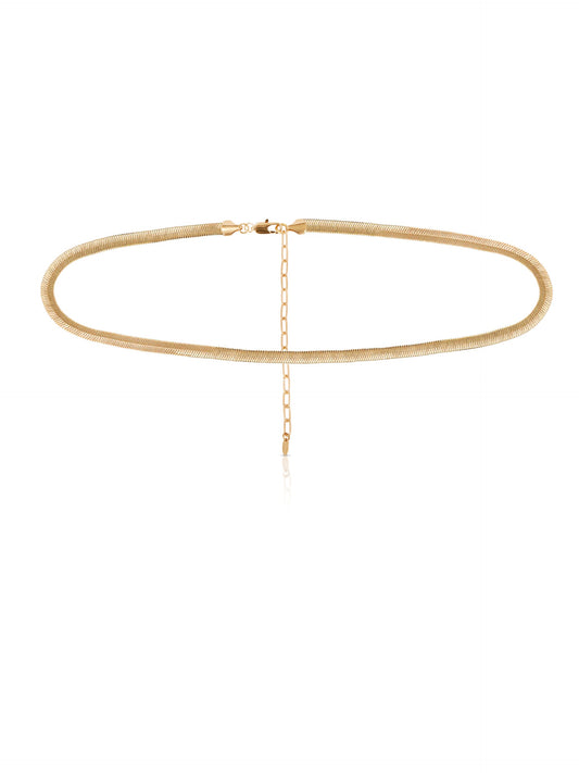 Gold Herringbone Waist Chain - Gold Tone | Ettika