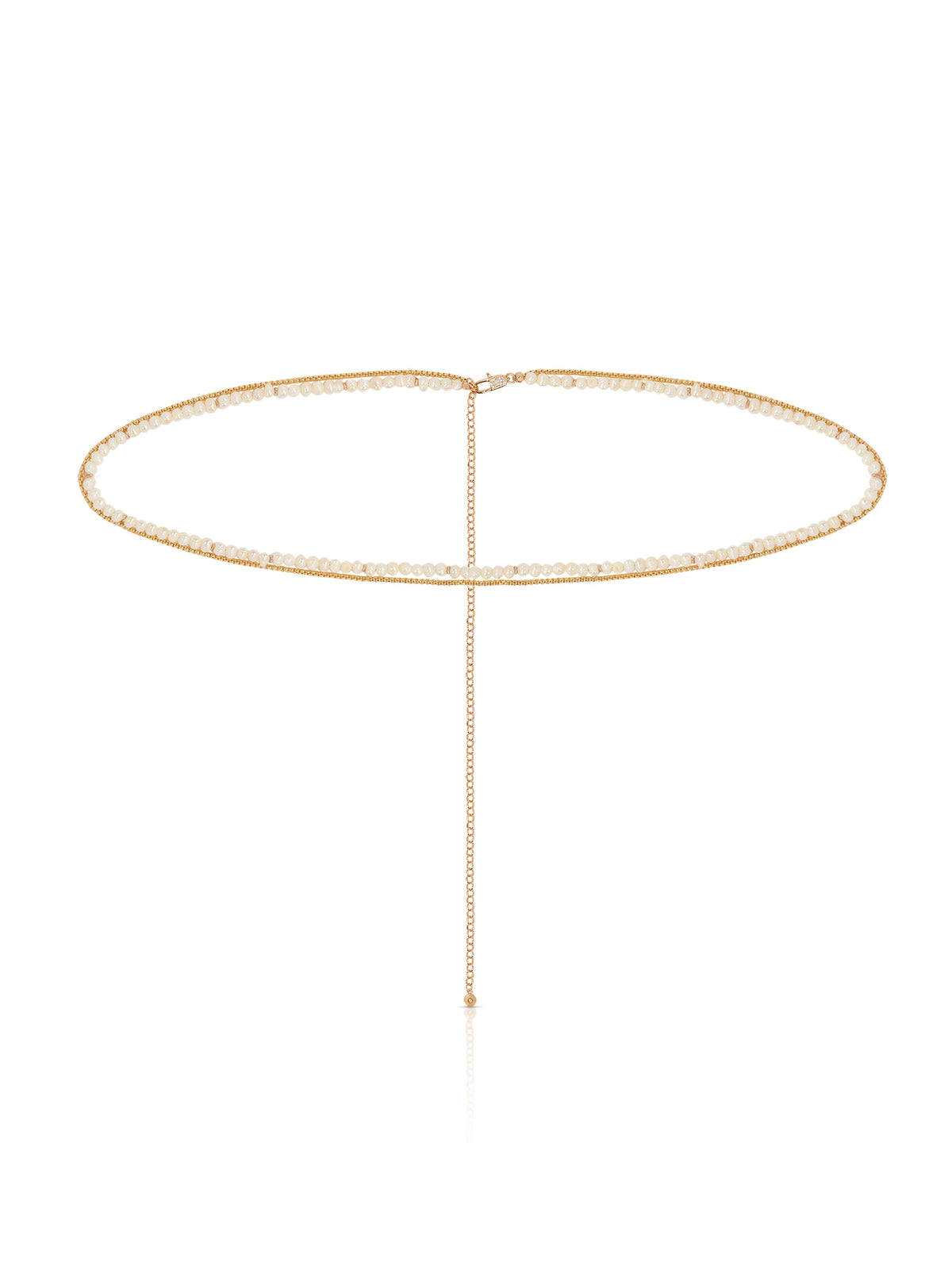 Freshwater Pearl Double Layer Waist Chain - Freshwater Pearl | Ettika