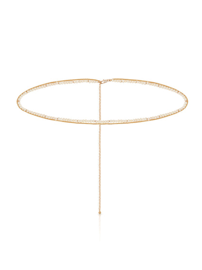 Freshwater Pearl Double Layer Waist Chain - Freshwater Pearl | Ettika