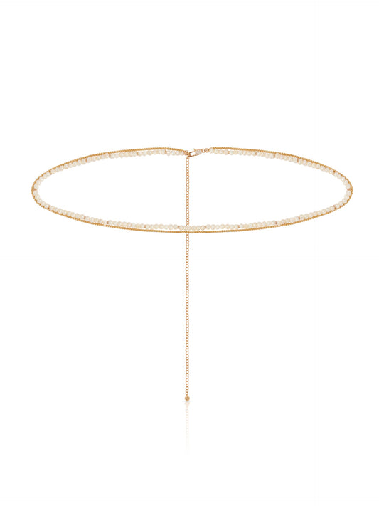 Freshwater Pearl Double Layer Waist Chain - Freshwater Pearl | Ettika