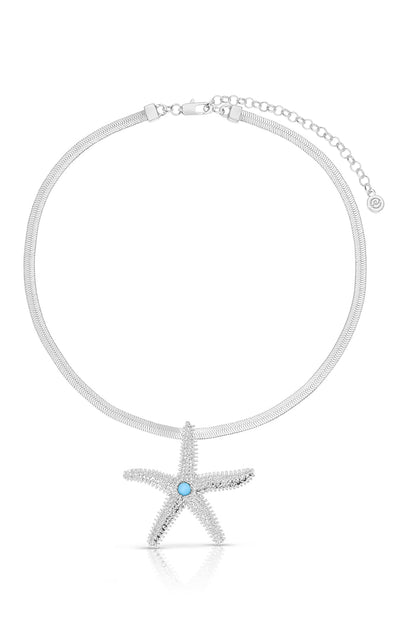 Mermaid Cove Starfish Necklace - Turquoise with 18k Gold Plating | Ettika