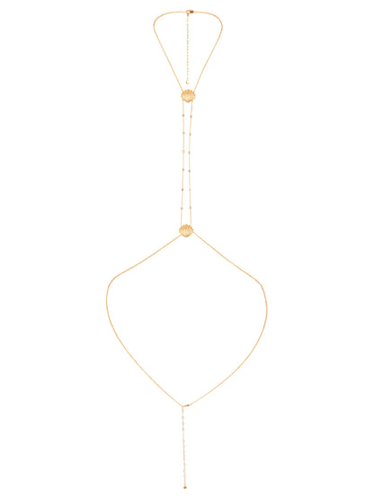 Scallop Shell Body Chain - Gold Tone | Ettika