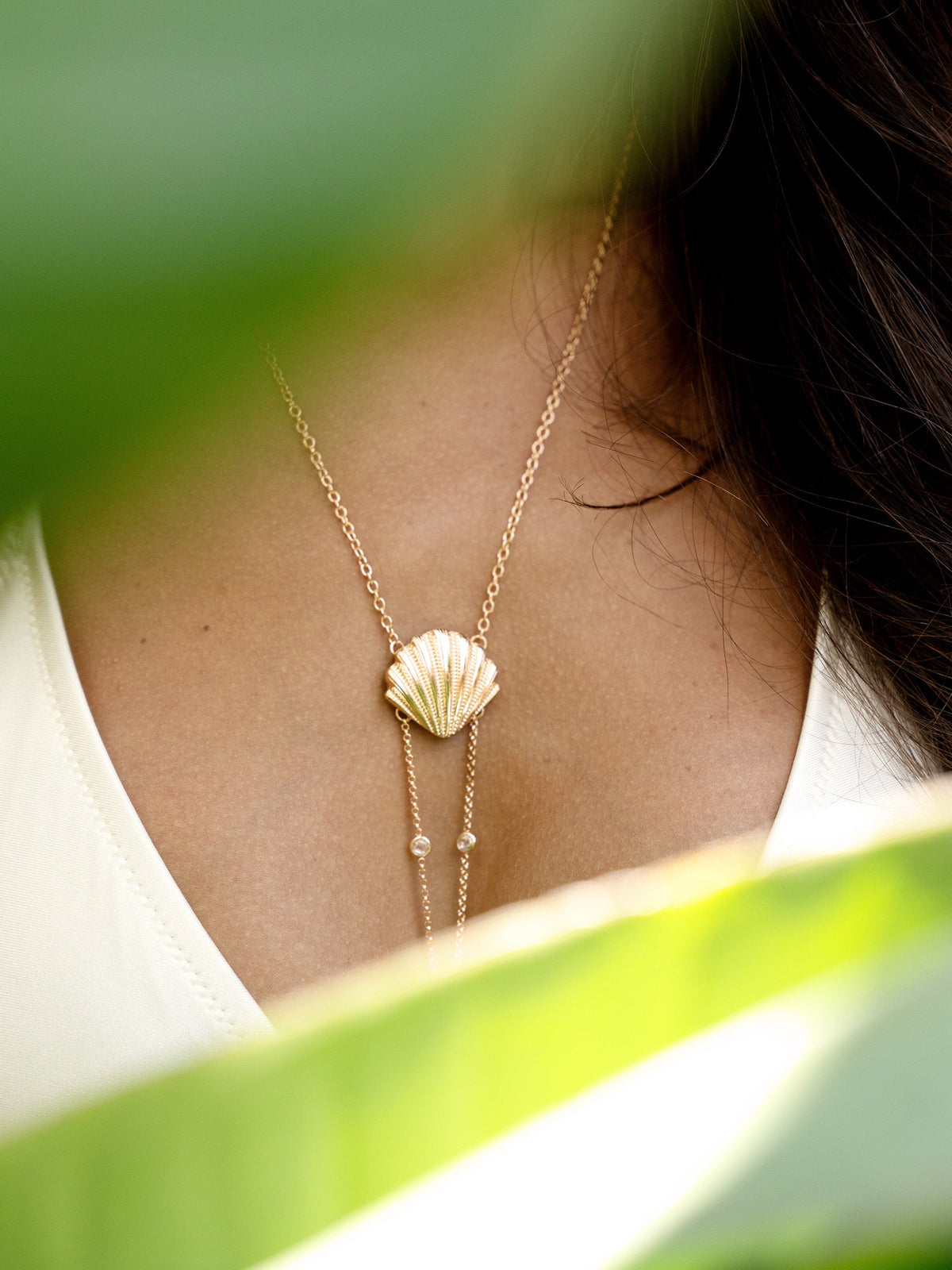 Scallop Shell Body Chain - Gold Tone | Ettika