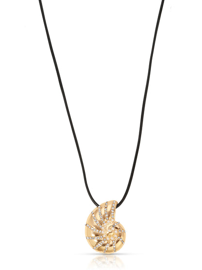 Nautilus Shell Cord Necklace - 18k Gold Plated | Ettika
