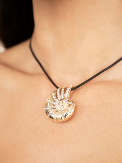 Nautilus Shell Cord Necklace - 18k Gold Plated | Ettika