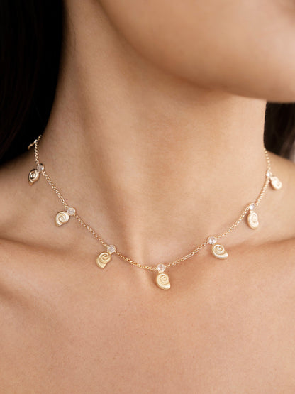 Nautilus Shell Charm Necklace - 18k Gold Plated | Ettika