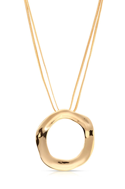 Open Circle Necklace - Silver Plated | Ettika
