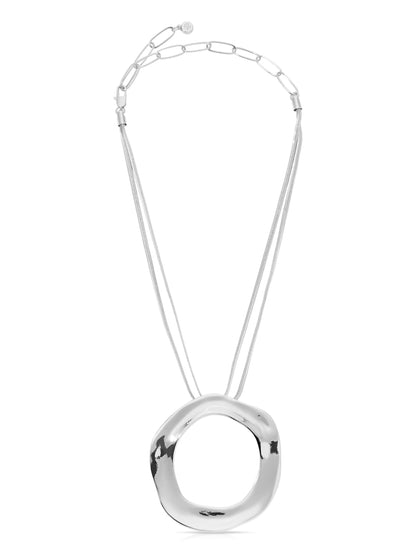 Open Circle Necklace - Silver Plated | Ettika