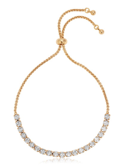 Adjustable Dainty Crystal Bracelet - 18k Gold Plated | Ettika