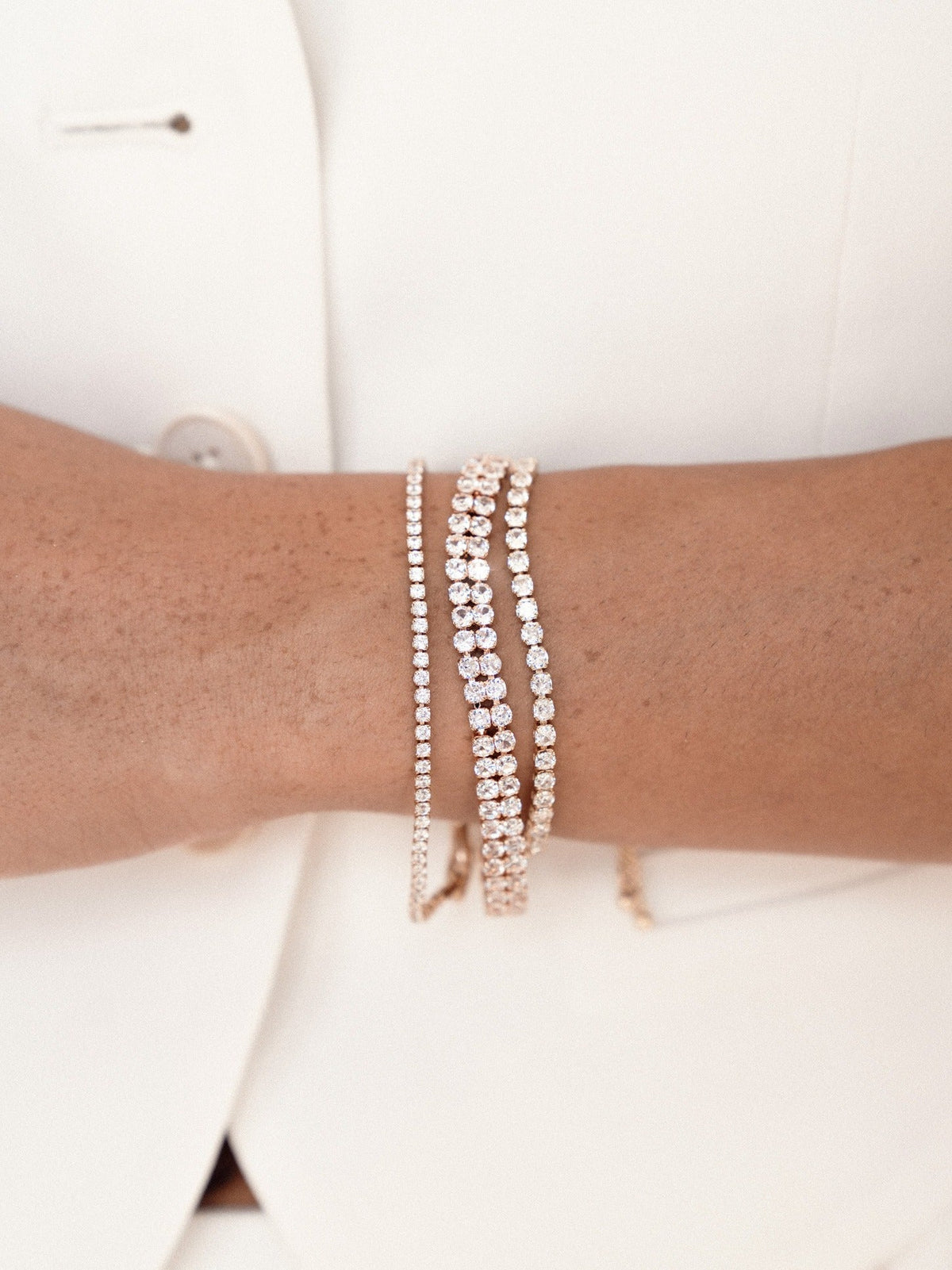 Adjustable Dainty Crystal Bracelet - 18k Gold Plated | Ettika