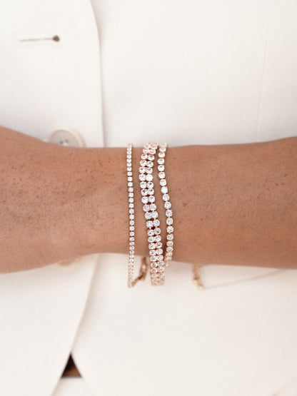 Adjustable Dainty Crystal Bracelet - 18k Gold Plated | Ettika