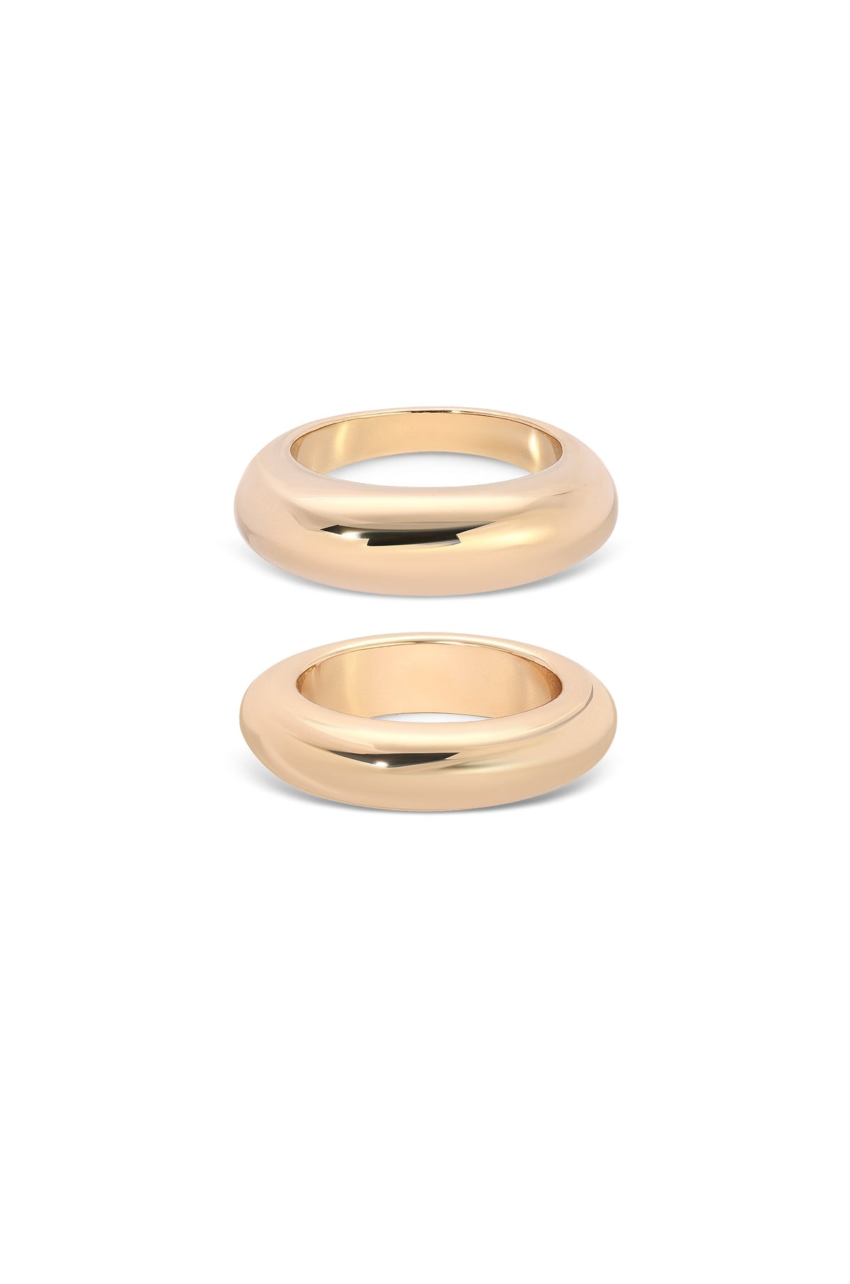 Modern Dome Ring Set - 18k Gold Plated | Ettika