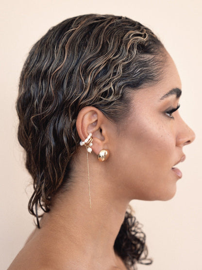 Pearl Drama Ear Cuff Set - Pearl with 18k Gold Plating | Ettika