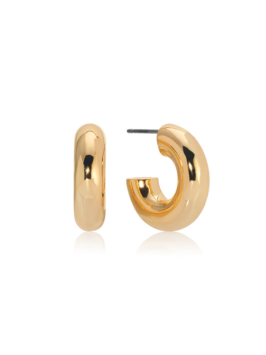 Mini Thick Classic Hoops - 18k Gold Plated | Ettika