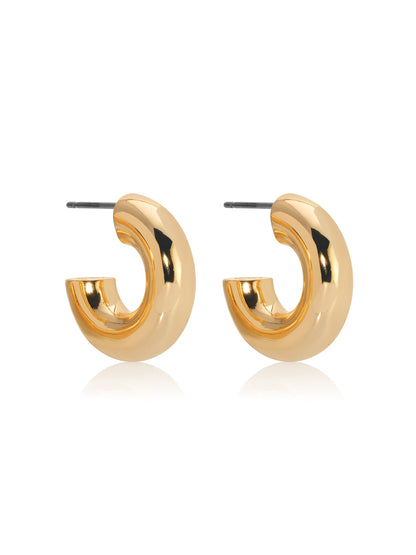 Mini Thick Classic Hoops - 18k Gold Plated | Ettika