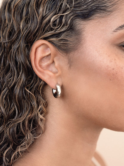 Mini Thick Classic Hoops - 18k Gold Plated | Ettika