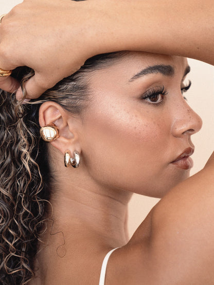 Mini Thick Classic Hoops - 18k Gold Plated | Ettika