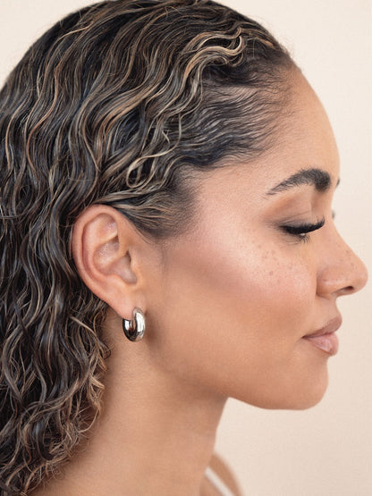 Mini Thick Classic Hoops - 18k Gold Plated | Ettika