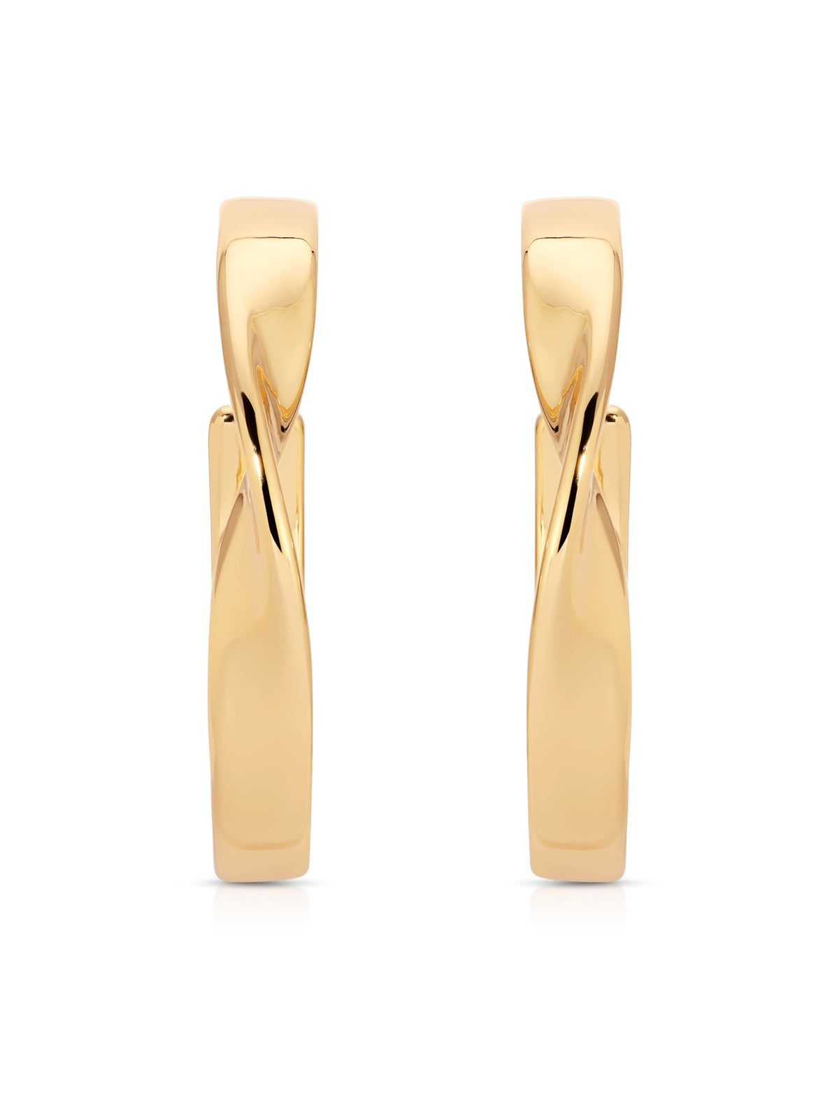 Heirloom Twist Medium Hoops - 18k Gold Plated | Ettika