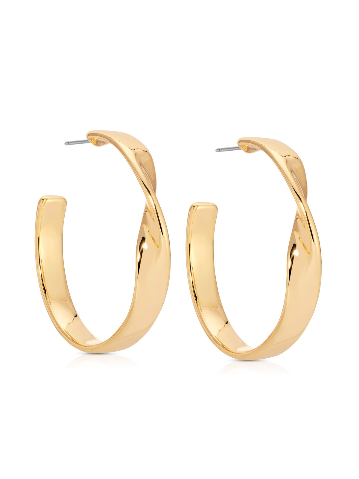 Heirloom Twist Medium Hoops - 18k Gold Plated | Ettika
