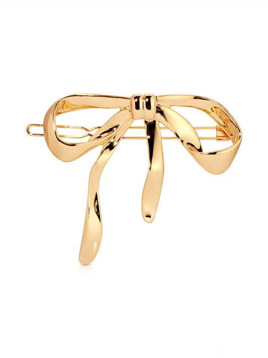 Bow Organica Barrette - Gold Tone | Ettika