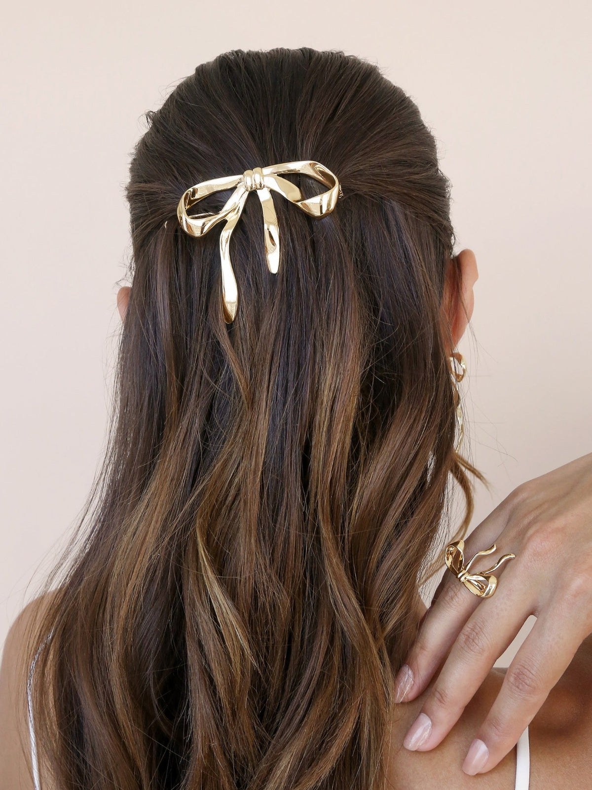 Bow Organica Barrette - Gold Tone | Ettika