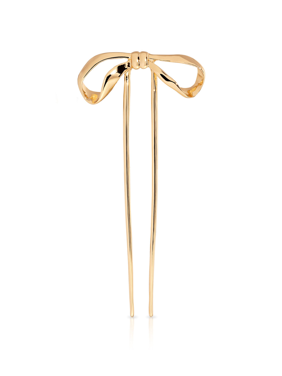 Bow Organica Hair Pin - Gold Tone | Ettika