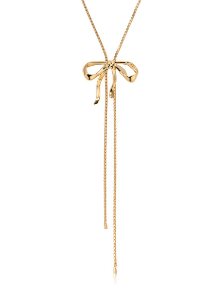 Bow Organica Bolo Necklace - 18k Gold Plated | Ettika