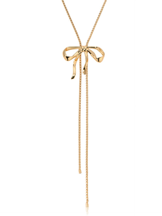 Bow Organica Bolo Necklace - 18k Gold Plated | Ettika