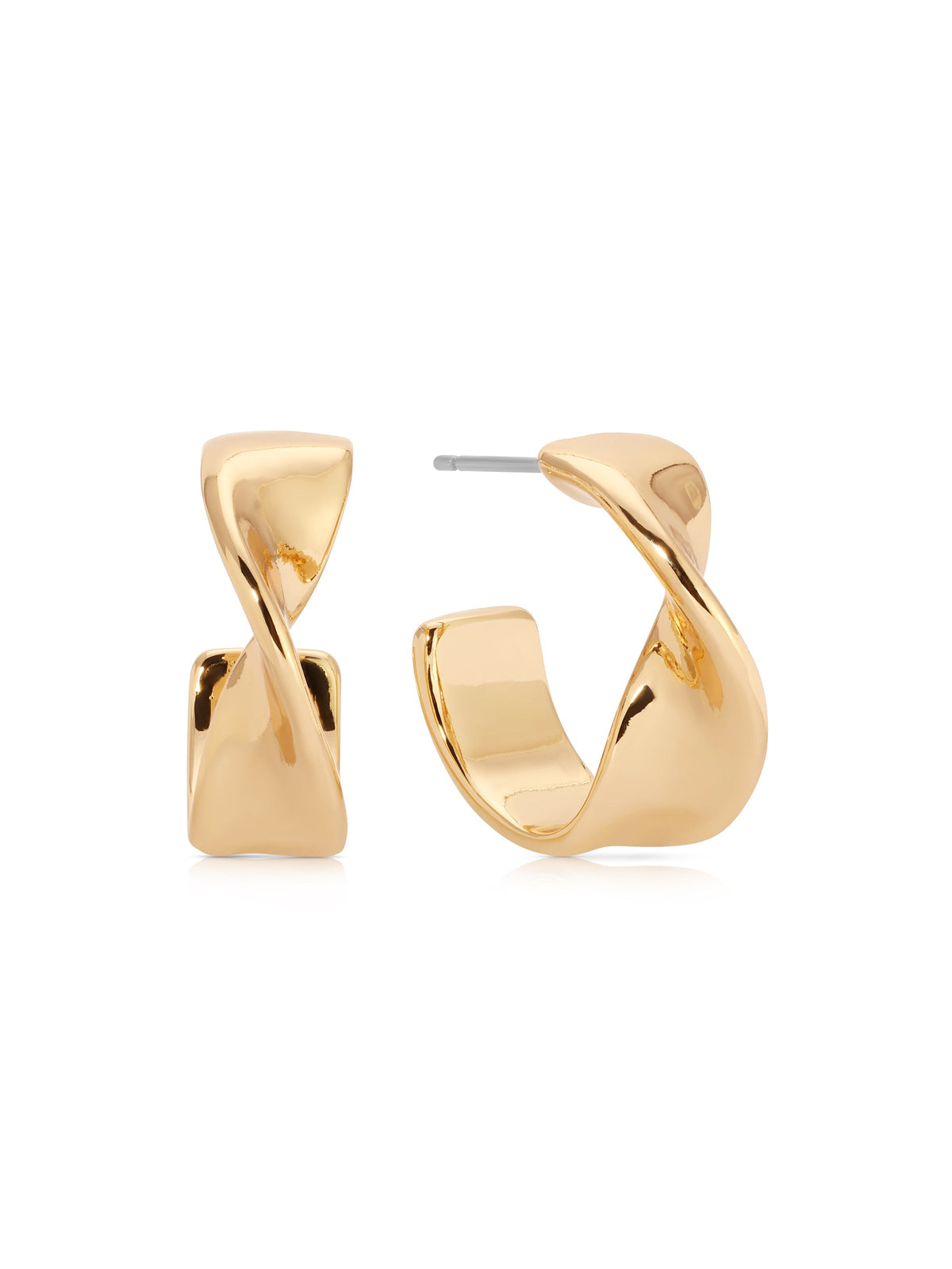Heirloom Twist Small Hoops - 18k Gold Plated | Ettika