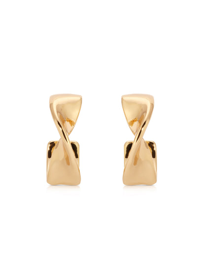 Heirloom Twist Small Hoops - 18k Gold Plated | Ettika