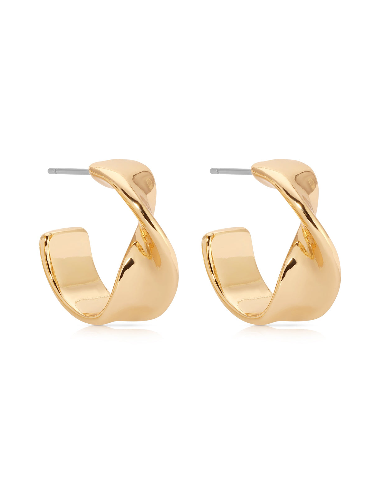 Heirloom Twist Small Hoops - 18k Gold Plated | Ettika