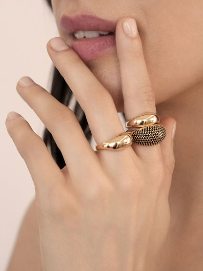 Timeless Glamour Ring Set - Clear Crystal with 18k Gold Plating | Ettika