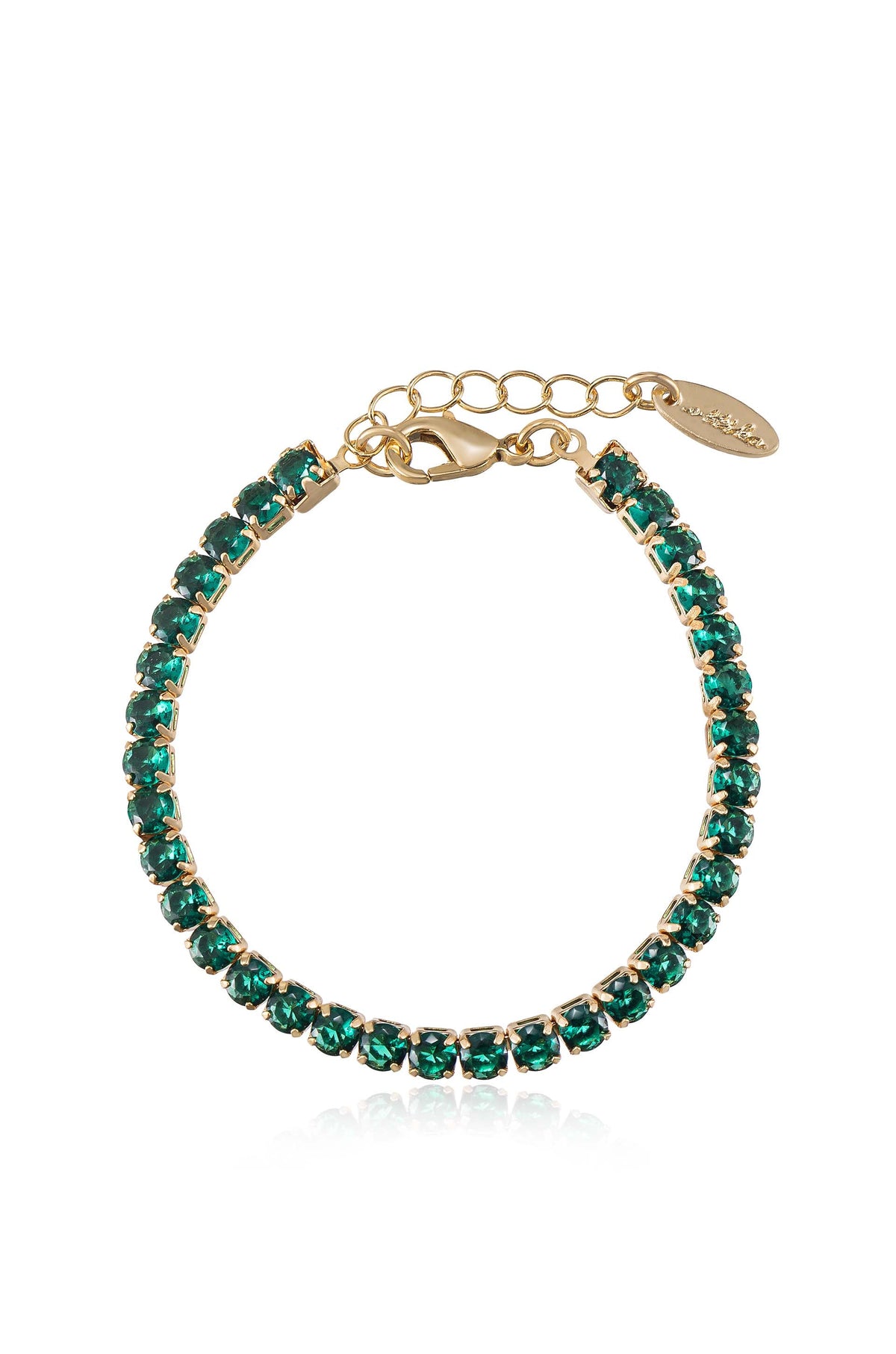Giselle Sparkle Crystal Bracelet - Black Crystal with 18k Gold Plating | Ettika