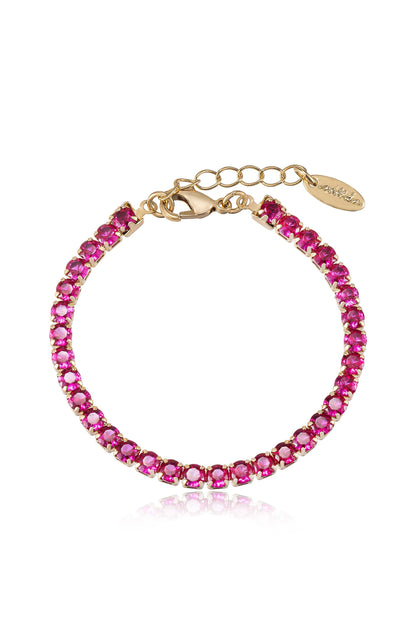 Giselle Sparkle Crystal Bracelet - Black Crystal with 18k Gold Plating | Ettika