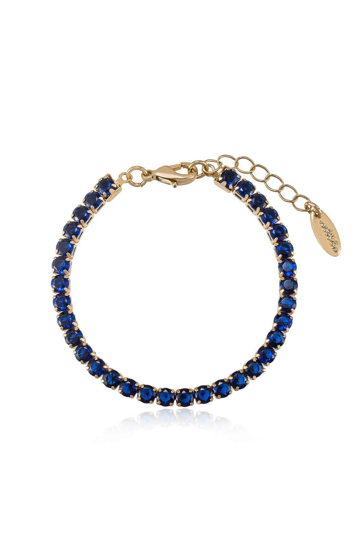 Giselle Sparkle Crystal Bracelet - Black Crystal with 18k Gold Plating | Ettika