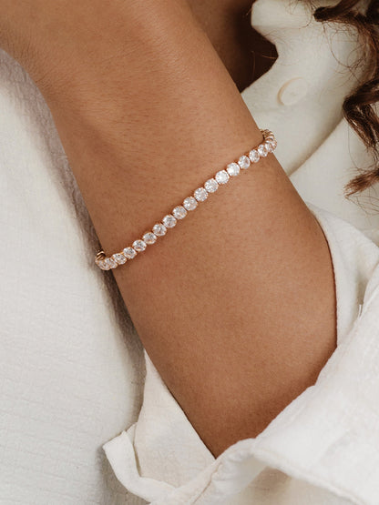 Giselle Sparkle Crystal Bracelet - Black Crystal with 18k Gold Plating | Ettika