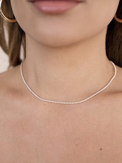 Adjustable Box Chain Necklace - Black Crystal with 18k Gold Plating | Ettika