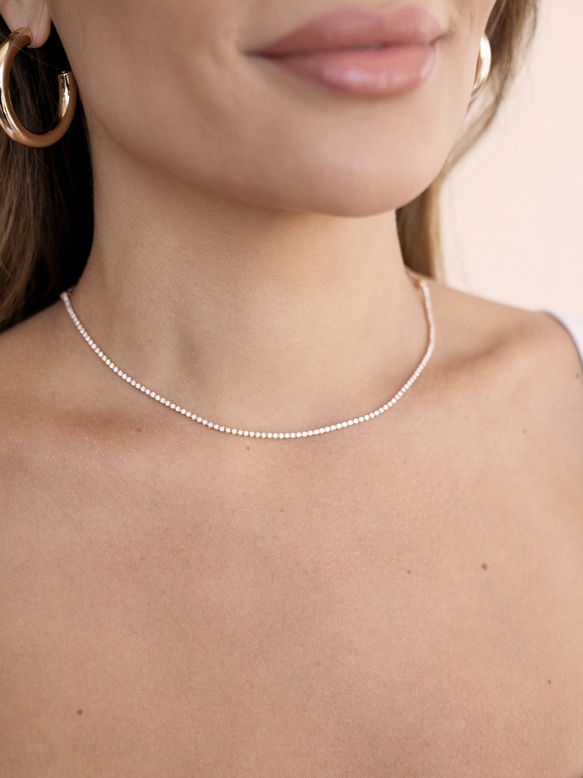 Adjustable Box Chain Necklace - Black Crystal with 18k Gold Plating | Ettika
